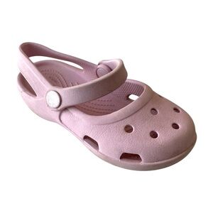CROCS Mary Janes Shayna Shoe Sandal Flat Strap Pink Classic Beach Water